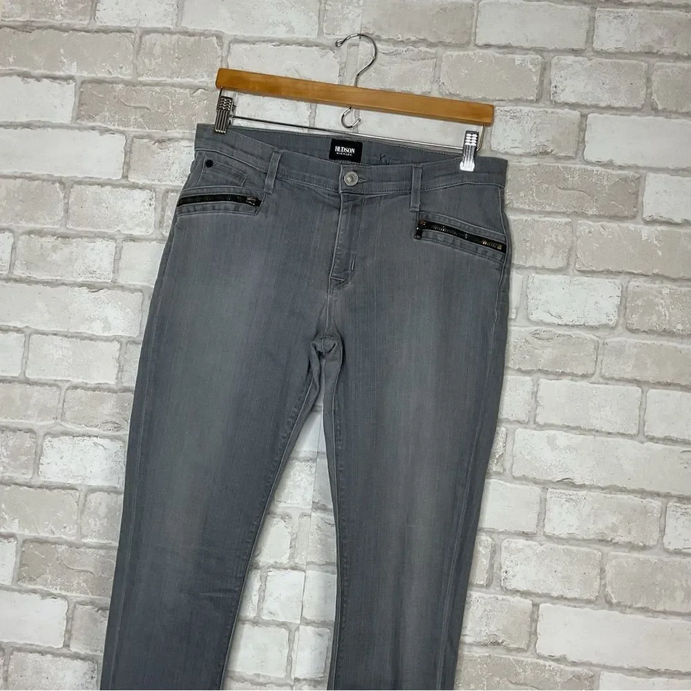 Hudson Spark Super Skinny Gray Jeans Size 30